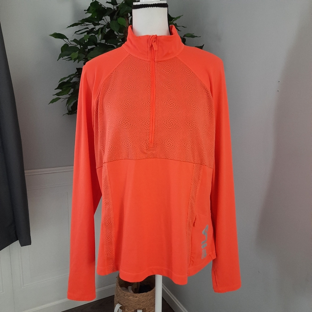Women's Orange Pullover Jacket